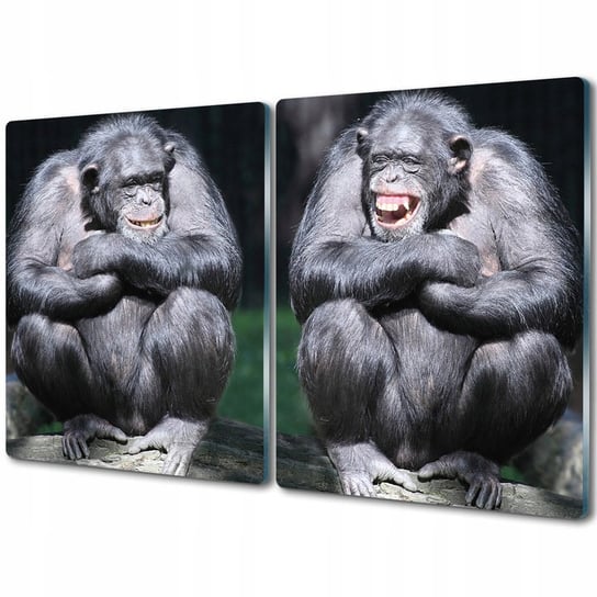 Szklana deska do krojenia Dwa szympansy 2x40x52 cm Inna marka