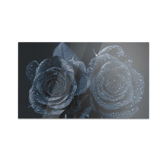 Szklana deska do krojenia HOMEPRINT Czarne róże 60x52 cm HOMEPRINT