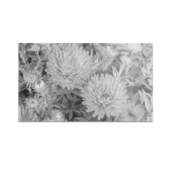 Szklana deska do krojenia HOMEPRINT Czarno-białe kwiaty 60x52 cm HOMEPRINT
