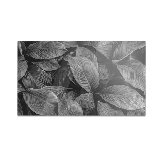 Szklana deska do krojenia HOMEPRINT Czarno-białe liście 60x52 cm HOMEPRINT