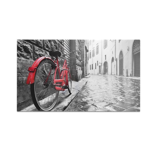 Szklana deska do krojenia HOMEPRINT Czerwony rower na ulicy 60x52 cm HOMEPRINT