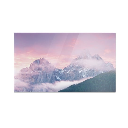 Szklana deska do krojenia HOMEPRINT Góry na tle różowego nieba 60x52 cm HOMEPRINT