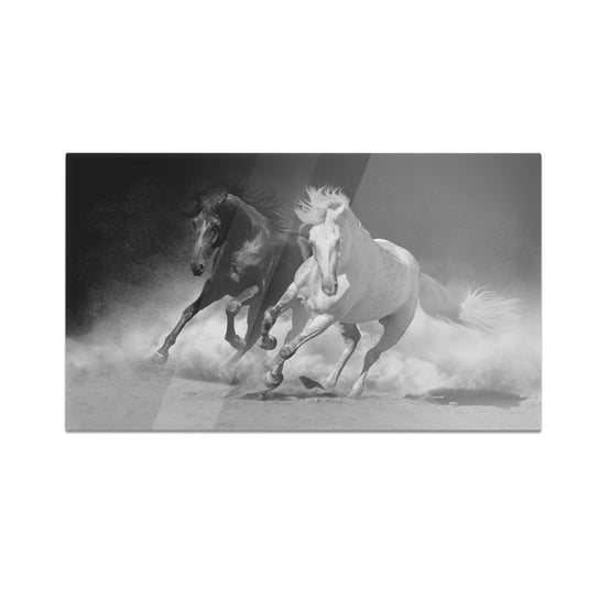 Szklana deska do krojenia HOMEPRINT Konie andaluzyjskie 60x52 cm HOMEPRINT