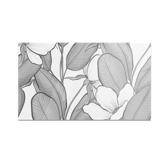 Szklana deska do krojenia HOMEPRINT Kwiaty na białym tle 60x52 cm HOMEPRINT