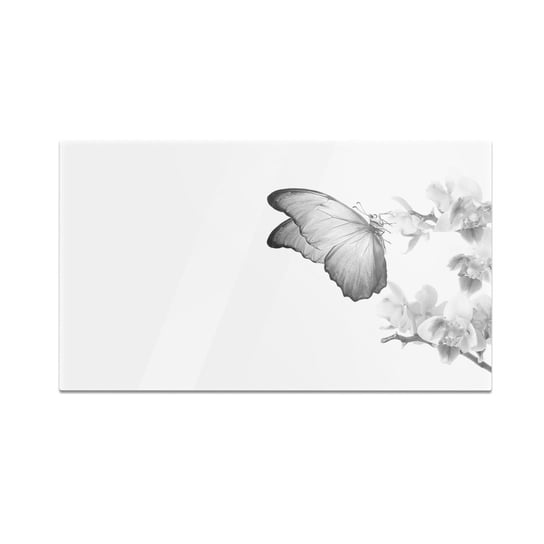 Szklana deska do krojenia HOMEPRINT Motyl na kwiatku 60x52 cm HOMEPRINT