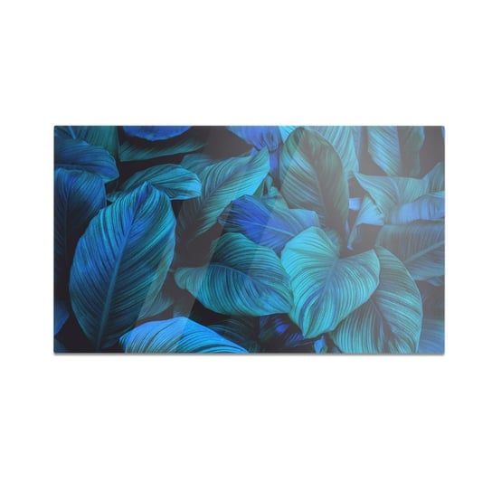 Szklana deska do krojenia HOMEPRINT Niebieskie liście tropikalne 60x52 cm HOMEPRINT