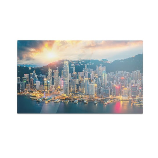 Szklana deska do krojenia HOMEPRINT Panorama Hong Kongu 60x52 cm HOMEPRINT