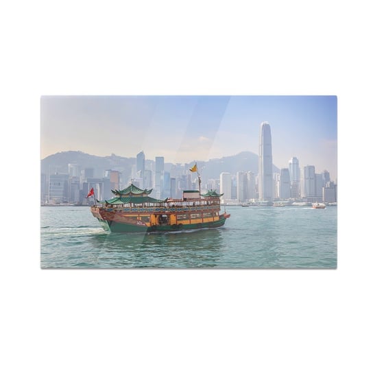 Szklana deska do krojenia HOMEPRINT Panorama Hongkongu 60x52 cm HOMEPRINT
