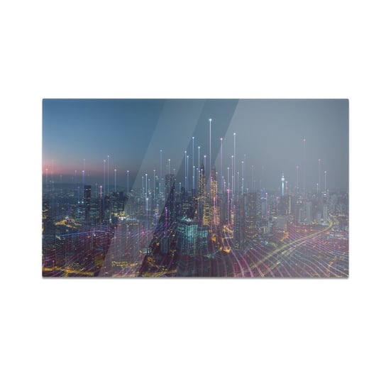 Szklana deska do krojenia HOMEPRINT Panorama miasta 60x52 cm HOMEPRINT