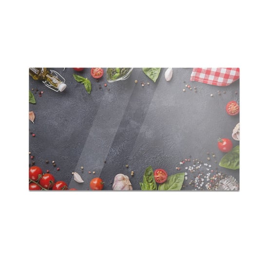 Szklana deska do krojenia HOMEPRINT Włoskie jedzenie, pomidory 60x52 cm HOMEPRINT