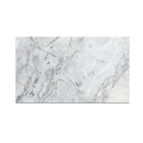 Szklana deska kuchenna HOMEPRINT Biały marmur dekoracyjny 60x52 cm HOMEPRINT