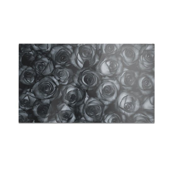Szklana deska kuchenna HOMEPRINT Czarne róże 60x52 cm HOMEPRINT