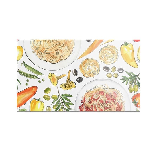 Szklana deska kuchenna HOMEPRINT Dania włoskie, makarony 60x52 cm HOMEPRINT