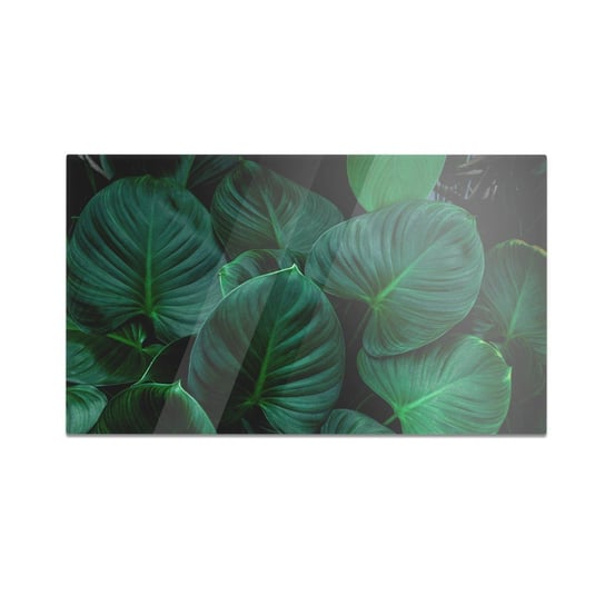 Szklana deska kuchenna HOMEPRINT Duże zielone liście 60x52 cm HOMEPRINT