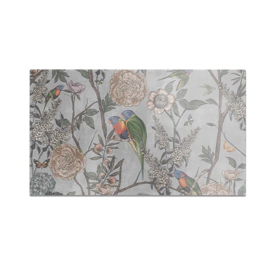 Szklana deska kuchenna HOMEPRINT Kolorowe papugi 60x52 cm HOMEPRINT