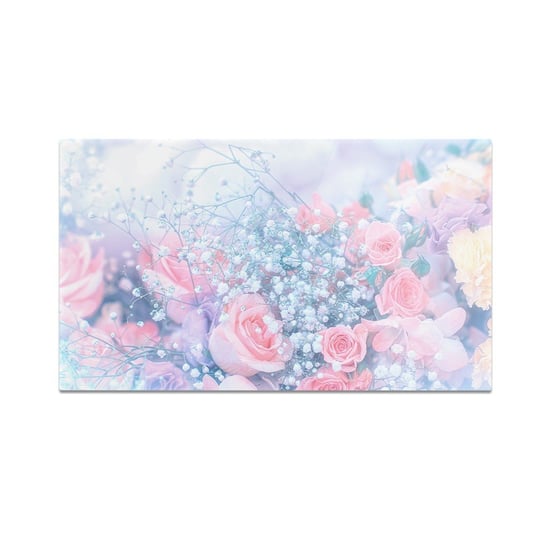 Szklana deska kuchenna HOMEPRINT Kolorowy bukiet kwiatów 60x52 cm HOMEPRINT