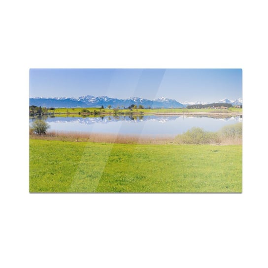 Szklana deska kuchenna HOMEPRINT Krajobraz jeziora i gór 60x52 cm HOMEPRINT