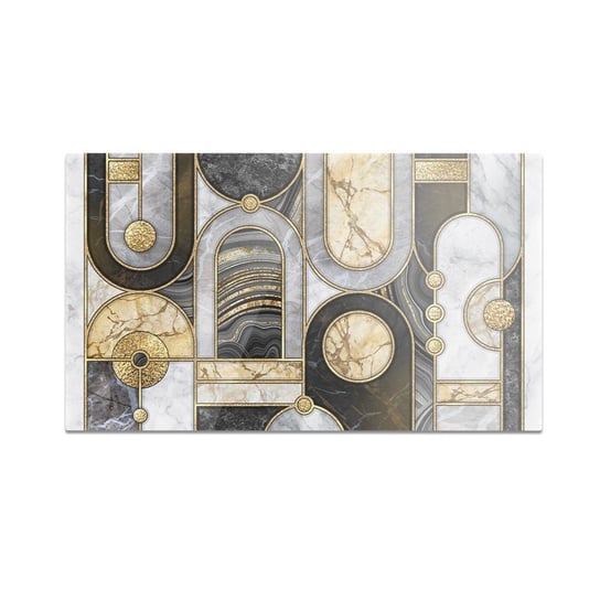 Szklana deska kuchenna HOMEPRINT Luksusowy wzór w stylu Art Deco 60x52 cm HOMEPRINT