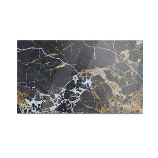Szklana deska kuchenna HOMEPRINT Nowoczesny czarny marmur 60x52 cm HOMEPRINT