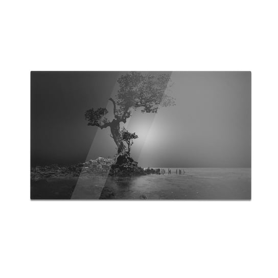 Szklana deska kuchenna HOMEPRINT Stare drzewo nad jeziorem 60x52 cm HOMEPRINT