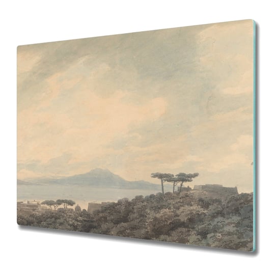 Szklana Deska Kuchenna ze Wzorem 60x52 cm - Krajobraz góra w oddali Coloray