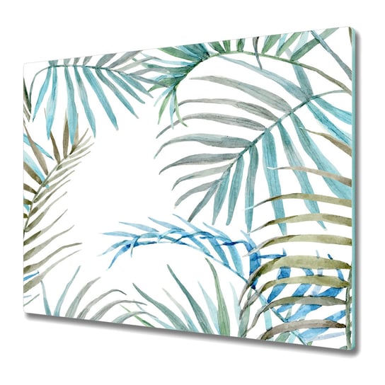 Szklana Deska Kuchenna ze Wzorem 60x52 cm - Liście tropikalne Coloray
