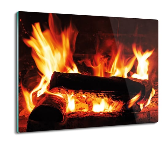 szklana deska splashback Ogień drewno żar 60x52, ArtprintCave ArtPrintCave
