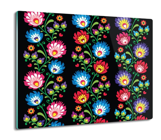 szklana deska splashback Wzór ludowy kwiaty 60x52, ArtprintCave ArtPrintCave