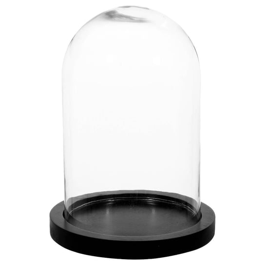 Szklana kopuła, Ø 18 cm, czarna podstawa Atmosphera