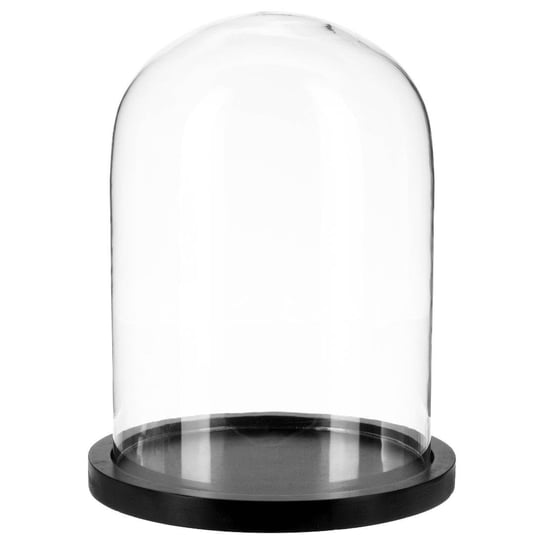 Szklana kopuła, Ø 23 cm, czarna podstawa Atmosphera
