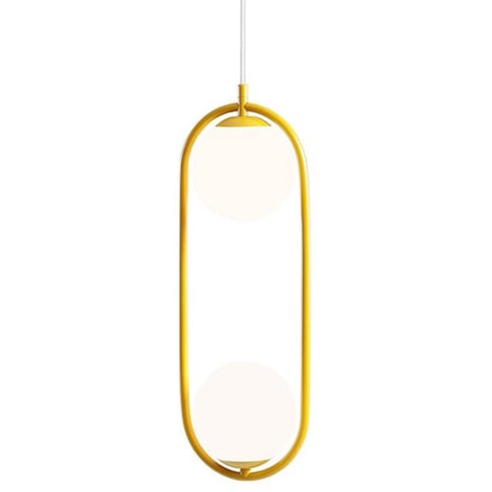 Szklana lampa wisząca Riva 1086H14 zwis loftowa żółta Aldex