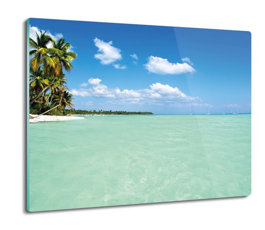 szklana osłona do kuchenki Palmy morze plaża 60x52, ArtprintCave ArtPrintCave