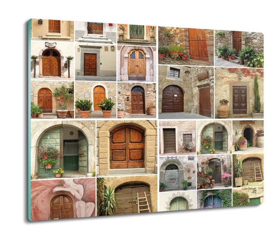 szklana osłona kuchenna Drzwi Włochy kolaż 60x52, ArtprintCave ArtPrintCave