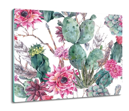 szklana osłona kuchenna Kaktusy kwiaty wzór 60x52, ArtprintCave ArtPrintCave