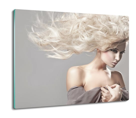 szklana osłona kuchenna Kobieta włosy blond 60x52, ArtprintCave ArtPrintCave
