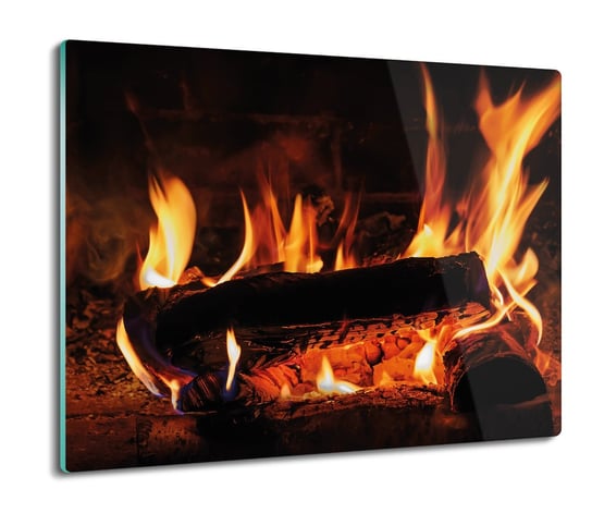 szklana osłona kuchenna Ogień drewno żar 60x52, ArtprintCave ArtPrintCave