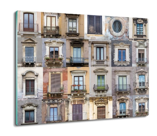szklana osłona kuchenna Okna kolaż Włochy 60x52, ArtprintCave ArtPrintCave