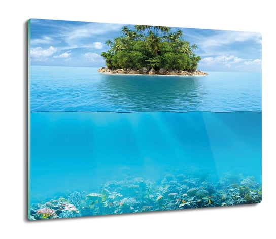 szklana osłona kuchenna Rafa koral wyspa 60x52, ArtprintCave ArtPrintCave