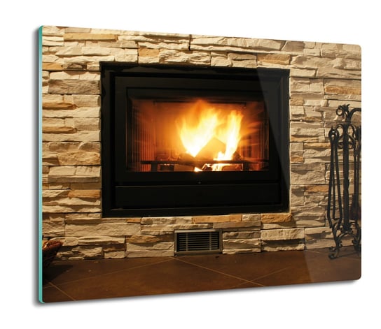 szklana osłona kuchenna Ściana kominek ogień 60x52, ArtprintCave ArtPrintCave