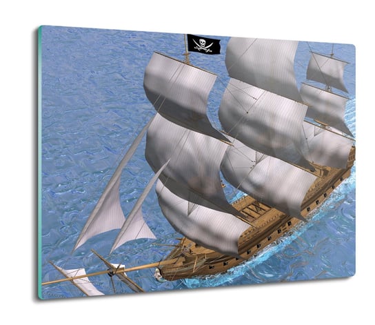 szklana osłona kuchenna Statek pirat żagle 60x52, ArtprintCave ArtPrintCave