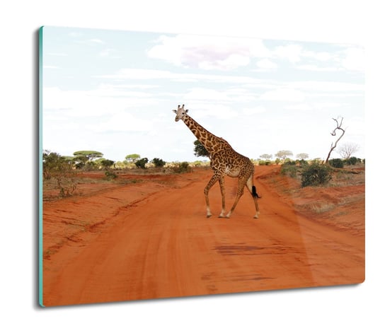 szklana osłona kuchenna Żyrafa droga sawanna 60x52, ArtprintCave ArtPrintCave