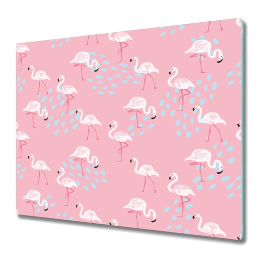 Szklana Osłona na Blat Kuchenny 60x52 cm - Flamingi Coloray