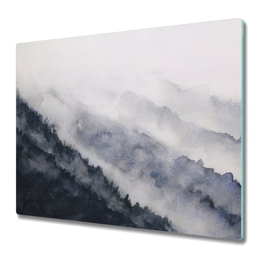 Szklana Osłona na Blat Kuchenny 60x52 cm - Krajobraz góra we mgłe Coloray