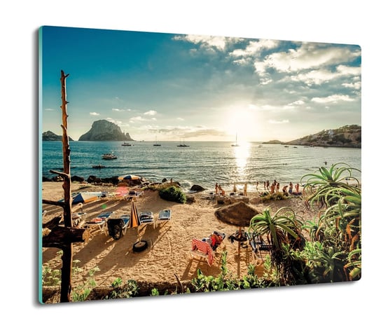 szklana osłona splashback Plaża morze słońce 60x52, ArtprintCave ArtPrintCave