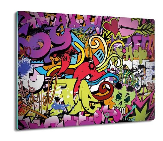 szklana osłonka druk Graffiti serca wzór 60x52, ArtprintCave ArtPrintCave