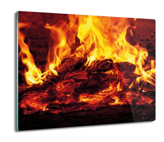 szklana osłonka kuchenna Ogień żar kominek 60x52, ArtprintCave ArtPrintCave