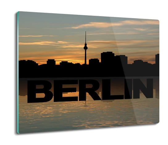 szklana osłonka z grafiką Berlin miasto cień 60x52, ArtprintCave ArtPrintCave