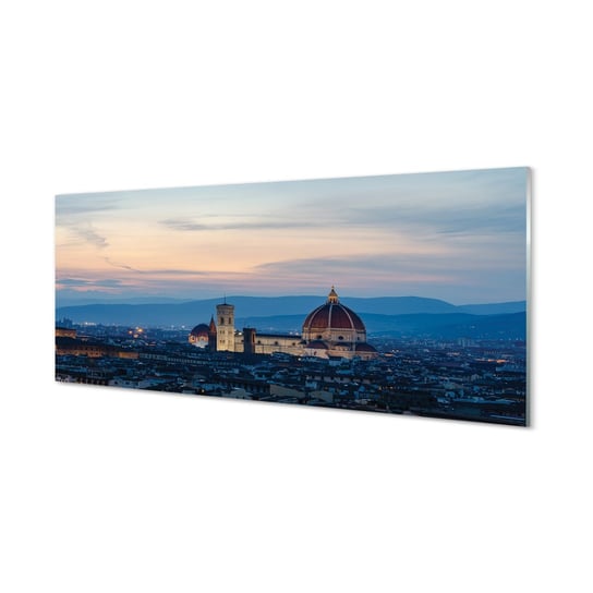 Szklana płyta Włochy Katedra panorama noc 125x50 cm Tulup