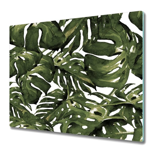 Szklana Podkładka na Blat Kuchenny 60x52 cm - Liść Monstera Coloray