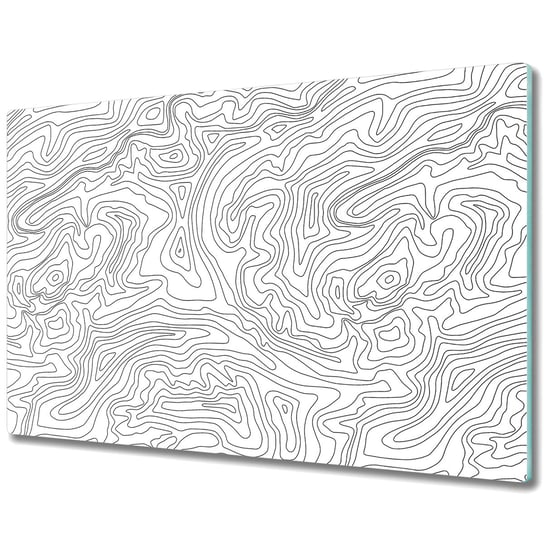 Szklana Podkładka na Blat Kuchenny - Mapa topograficzna - 80x52 cm Coloray